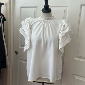 boutique ruffle sleeve top